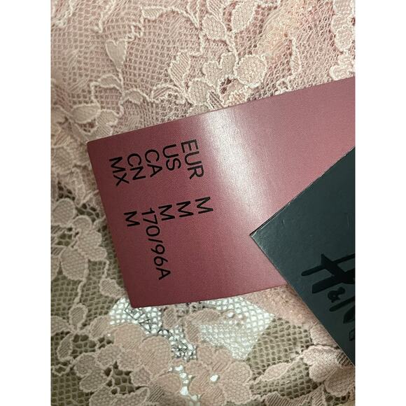 H&M Lace Bralette Lot of 3 NEW Pink Coral Cream Size M Size 6 Padded Lined - Picture 4 of 4